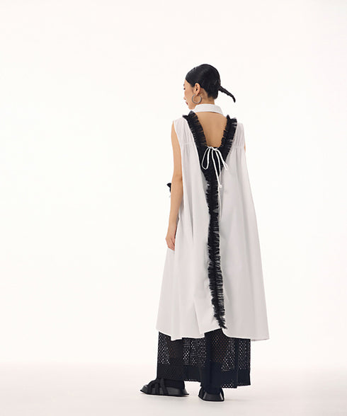 Tulle Line Backless Dress